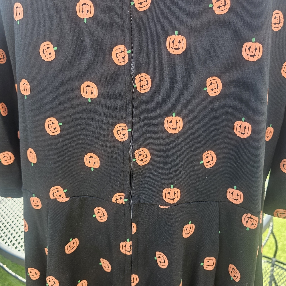 Modcloth Black and Orange Polka Dot Dress - Picture 12 of 14